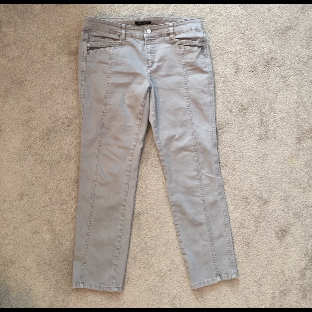 WHBM Slim Ankle Grey Jeans Size 10R