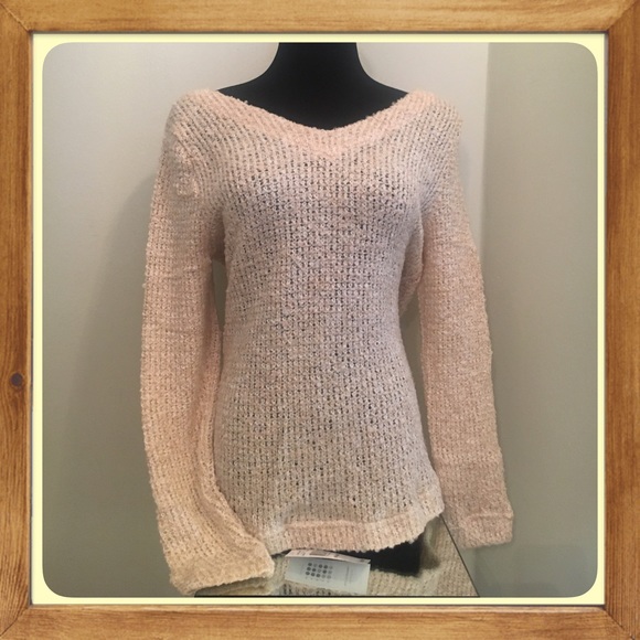 THREE DOTS TUNIC REVERSIBLE NATURAL SWEATER $158. - Picture 3 of 8