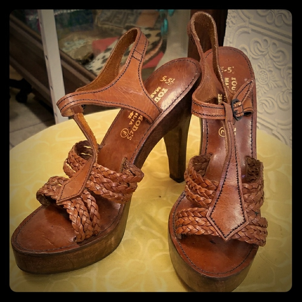 🌞Vintage1960's Strappy Leather Sandal
