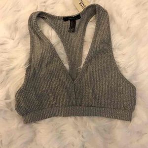 Grey Crop Tank Top