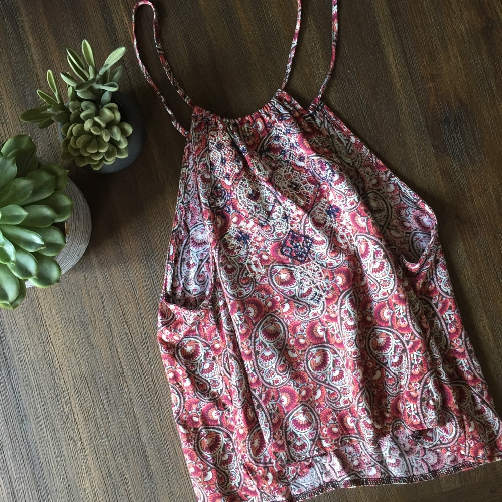 LA Hearts Tank top with stitch details