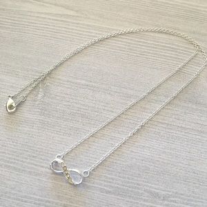 3/$12 Minimalistic Infinity Necklace silver plated