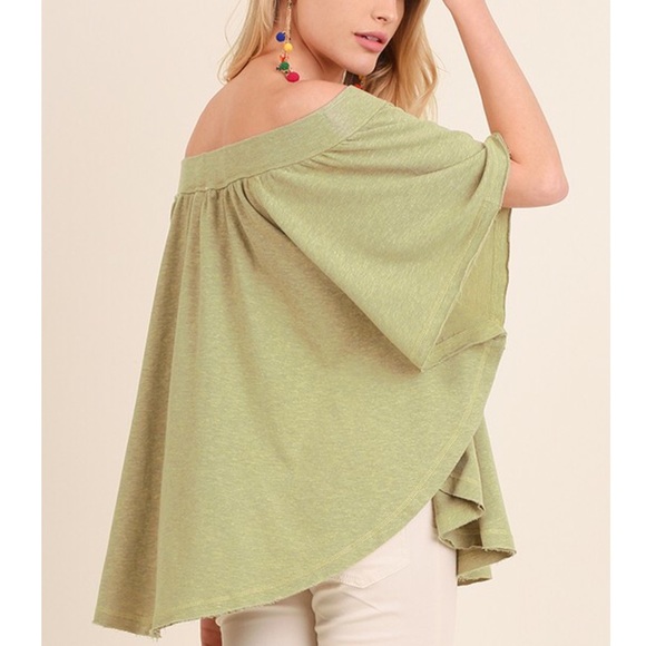Bellanblue Tops - MICHELLE off shoulder top - AVOCADO Bellanblue Tops - MICHELLE off shoulder top - AVOCADO