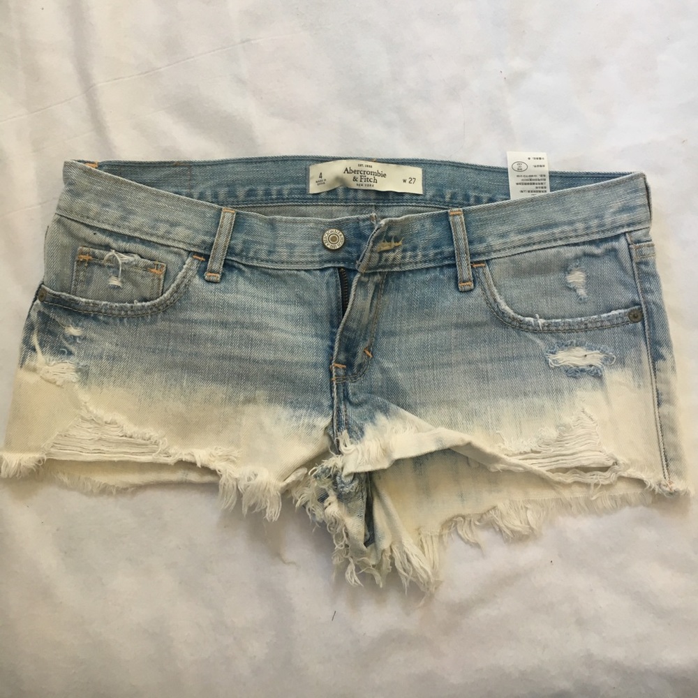 MOVING SALE - bleach dipped destroyed jean shorts