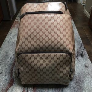 Authentic Gucci Collection Canvas Backpack