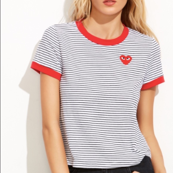 comme des garcons embroidered patch