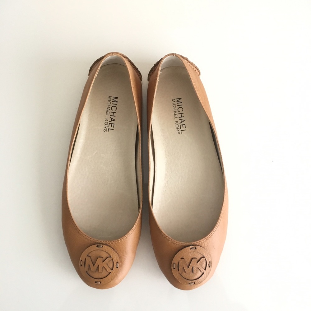 Michael Kors Tan Soft Leather Flat