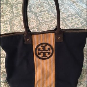Tory burch canvas tote bag -authentic