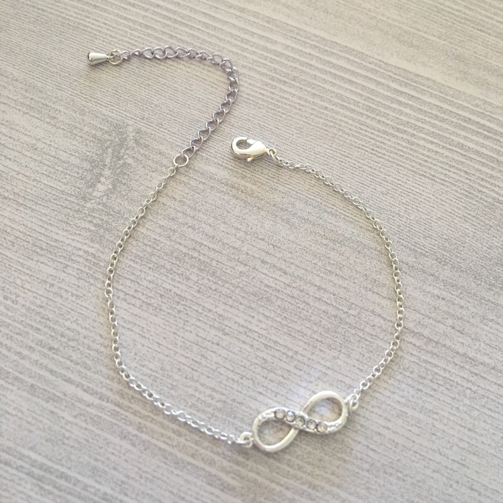 3/$12 Infinity Bracelet -  silver plated