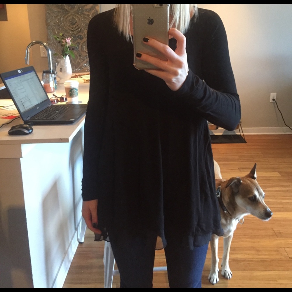 Very soft black flowy shirt
