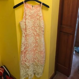 Mustard Seed Pink and White lace dress