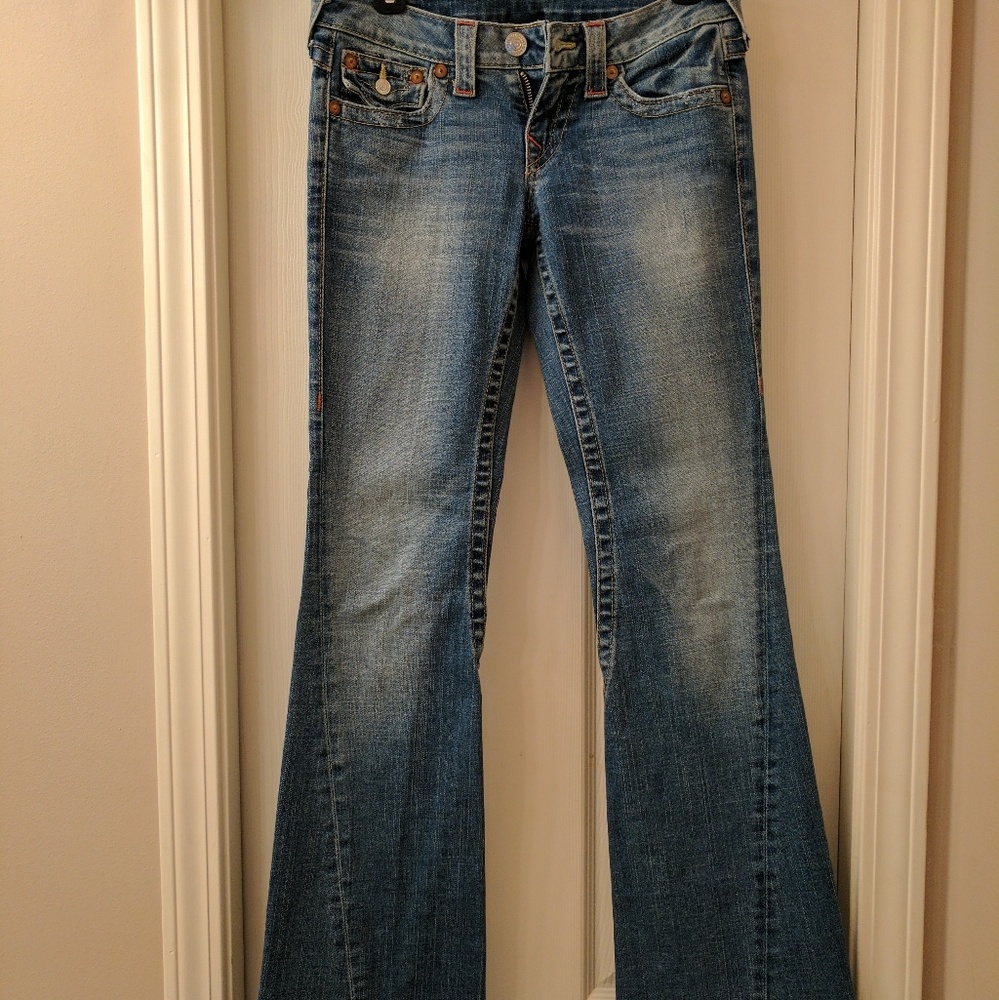 True Religion Flares Light-Medium Wash