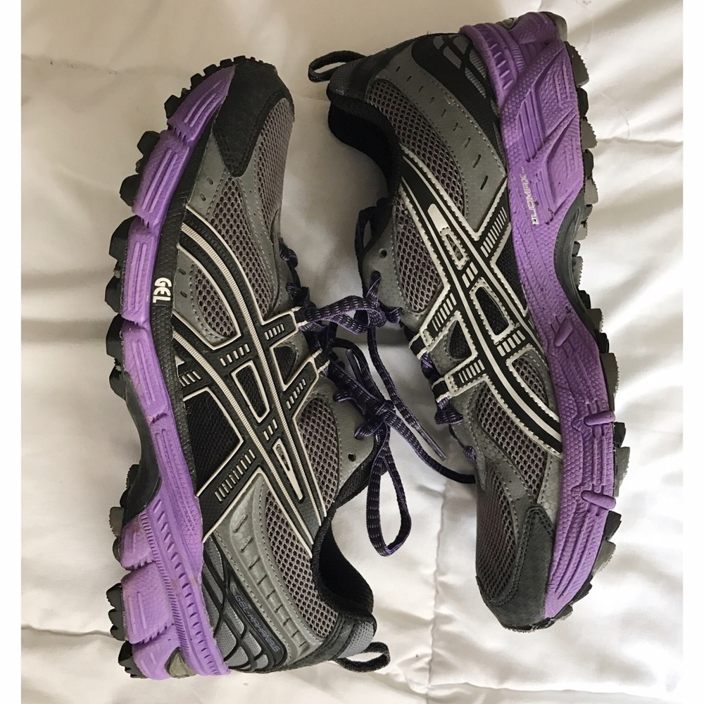Purple & Grey Asics Running Shoes