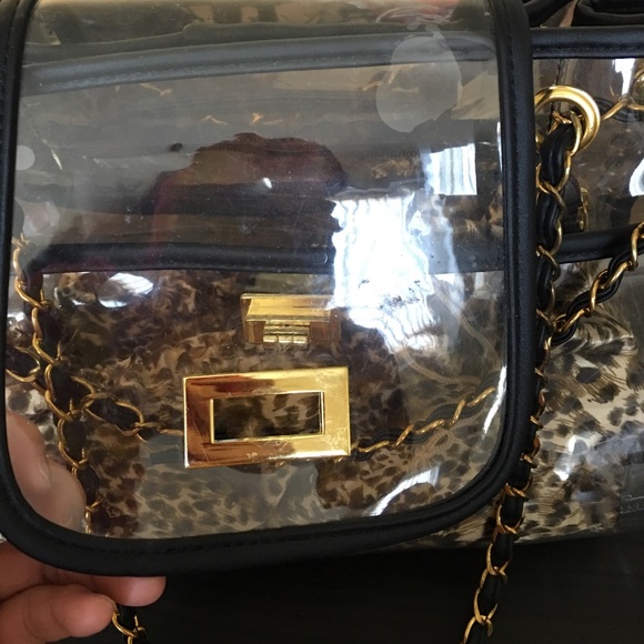 Cute Large Transparent Flap Bag - Picture 4 of 4