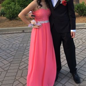 Coral Prom Dress, size 3