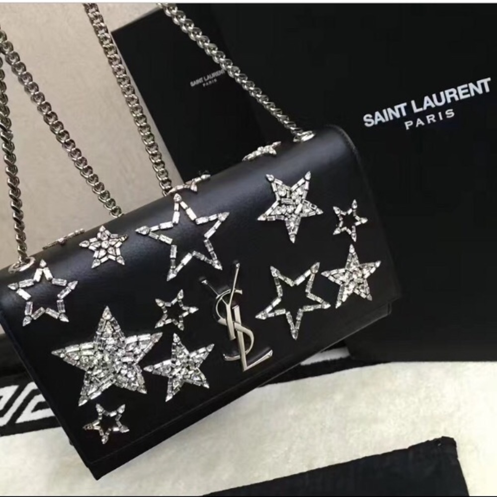 YVES SAINT LAURENT KATE MONOGRAM CRYSTAL STAR BAG