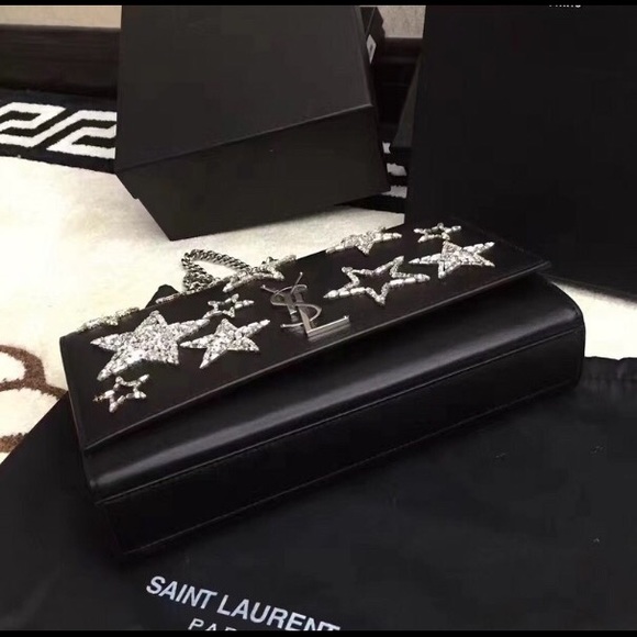 YVES SAINT LAURENT KATE MONOGRAM CRYSTAL STAR BAG - Picture 5 of 8