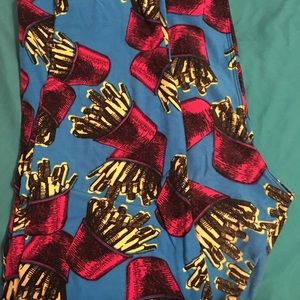 Lularoe French fry leggings TC