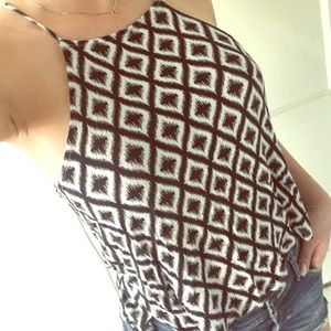 H&M black and white print tank