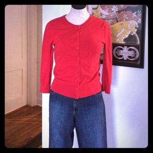 Cable and Guage Red Women's Sweater size S/ M.