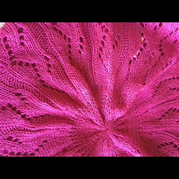 SOLD | Pink Crochet Knit Hat - Picture 2 of 4
