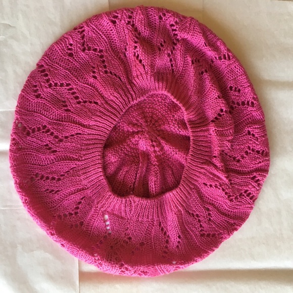 SOLD | Pink Crochet Knit Hat - Picture 4 of 4