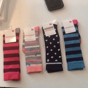 NWT 4 pairs of Hanna Andersson socks size 10/12