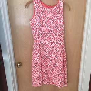 Orange/peach all-over lace sundress