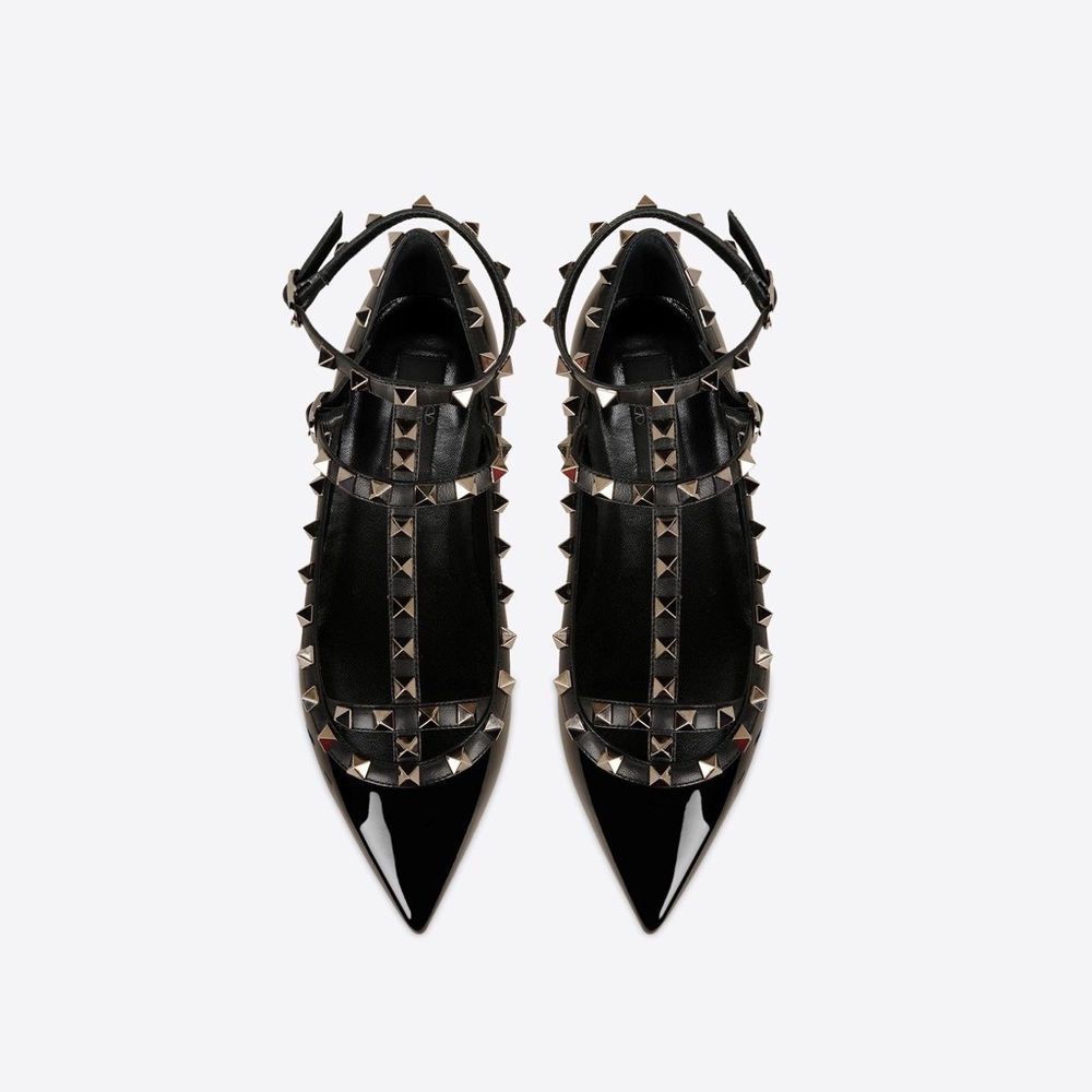 Sold • Valentino Rockstud Noir Ballerinas - Picture 5 of 8