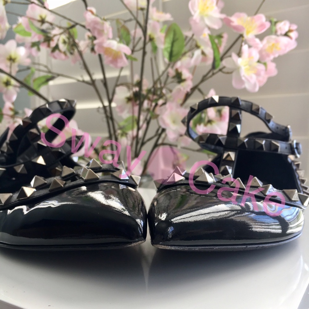 Sold • Valentino Rockstud Noir Ballerinas - Picture 4 of 8