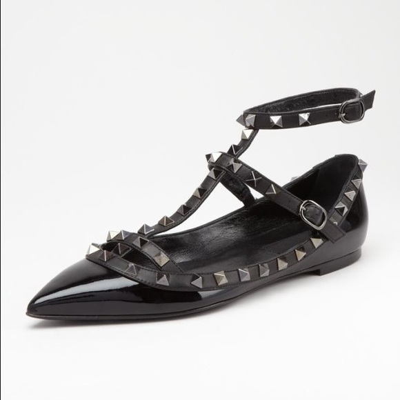 Sold • Valentino Rockstud Noir Ballerinas - Picture 2 of 8
