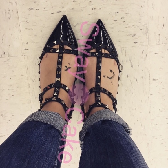 Sold • Valentino Rockstud Noir Ballerinas - Picture 7 of 8