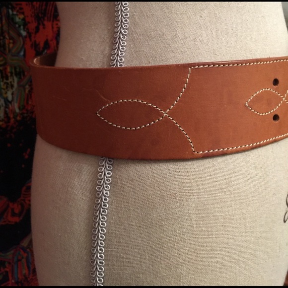 Vintage Mulberry Leather Western Statement Belt main image 3