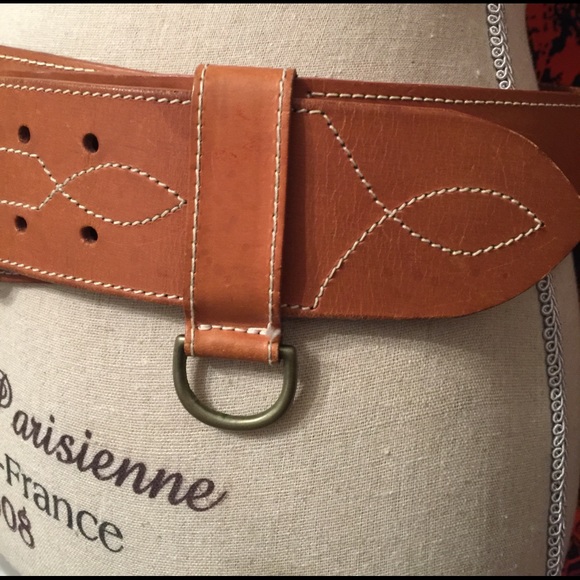 Vintage Mulberry Leather Western Statement Belt main image 4