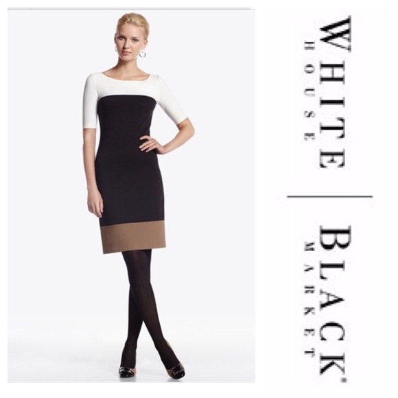White House Black Market Dresses & Skirts - White House Black Market Color-block Ponte Dress