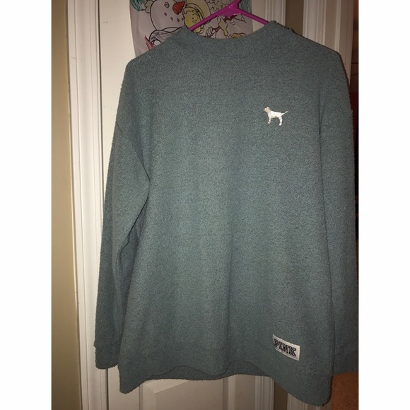 Green Victoria's Secret sweater with silver dog - Picture 1 of 2