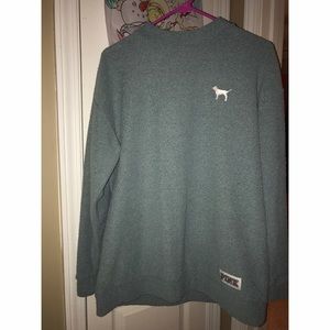 Green Victoria's Secret sweater with silver dog