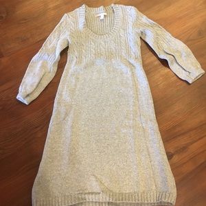 Gray sweater dress