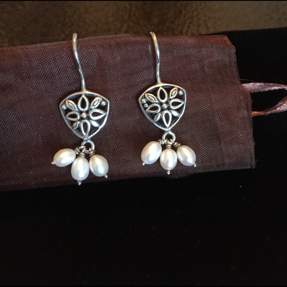 Sterling Silver and Pearl earrings