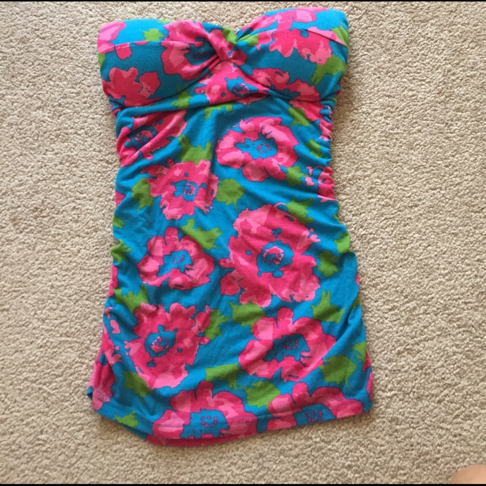 Summer Floral Strapless Shirt