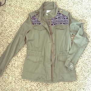 Army green fall jacket