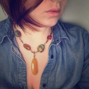 Silpada Mixed Stone Pendant Necklace