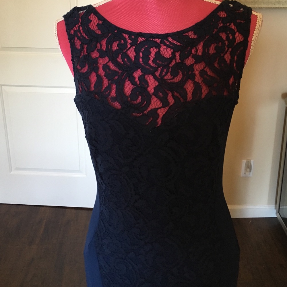 Navy evening gown