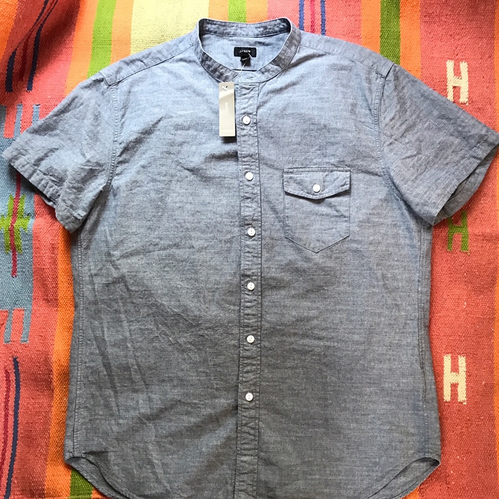 NWT j. Crew chambray button down short sleeve