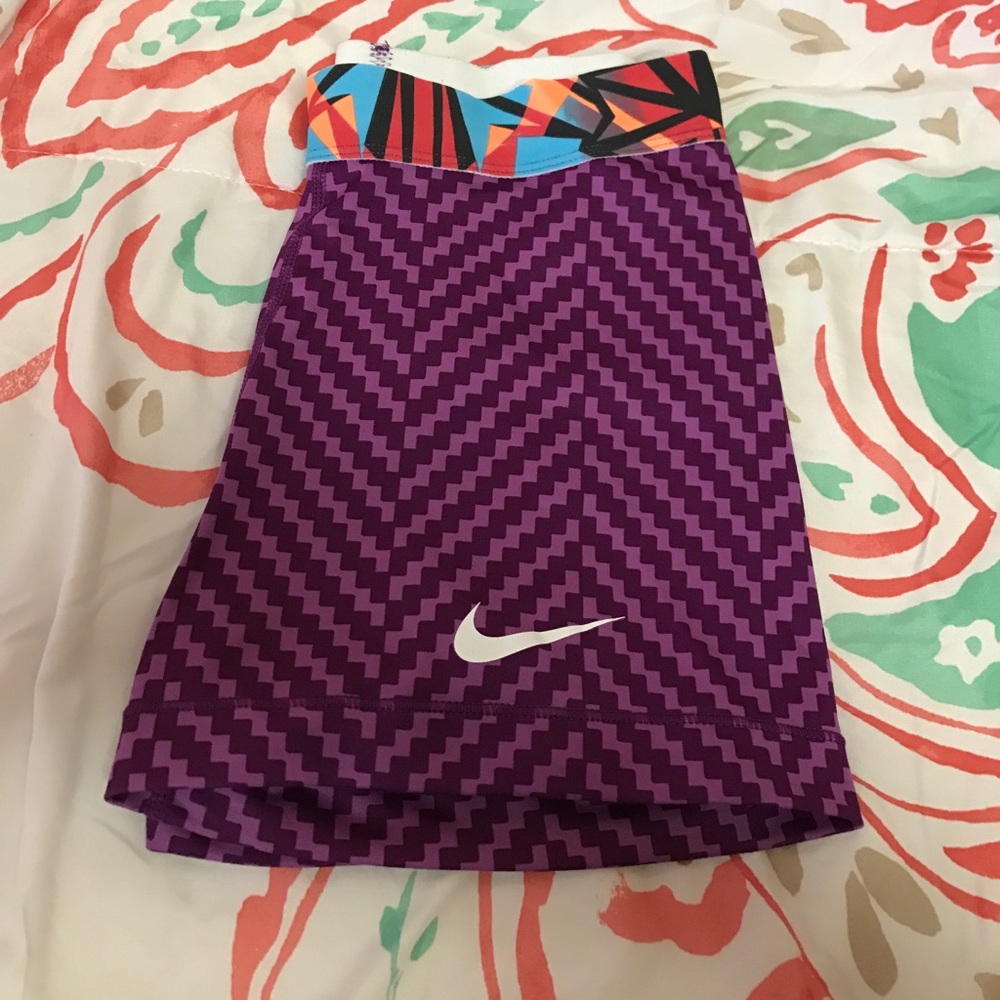 Nike Pro Purple Checkered Spandex