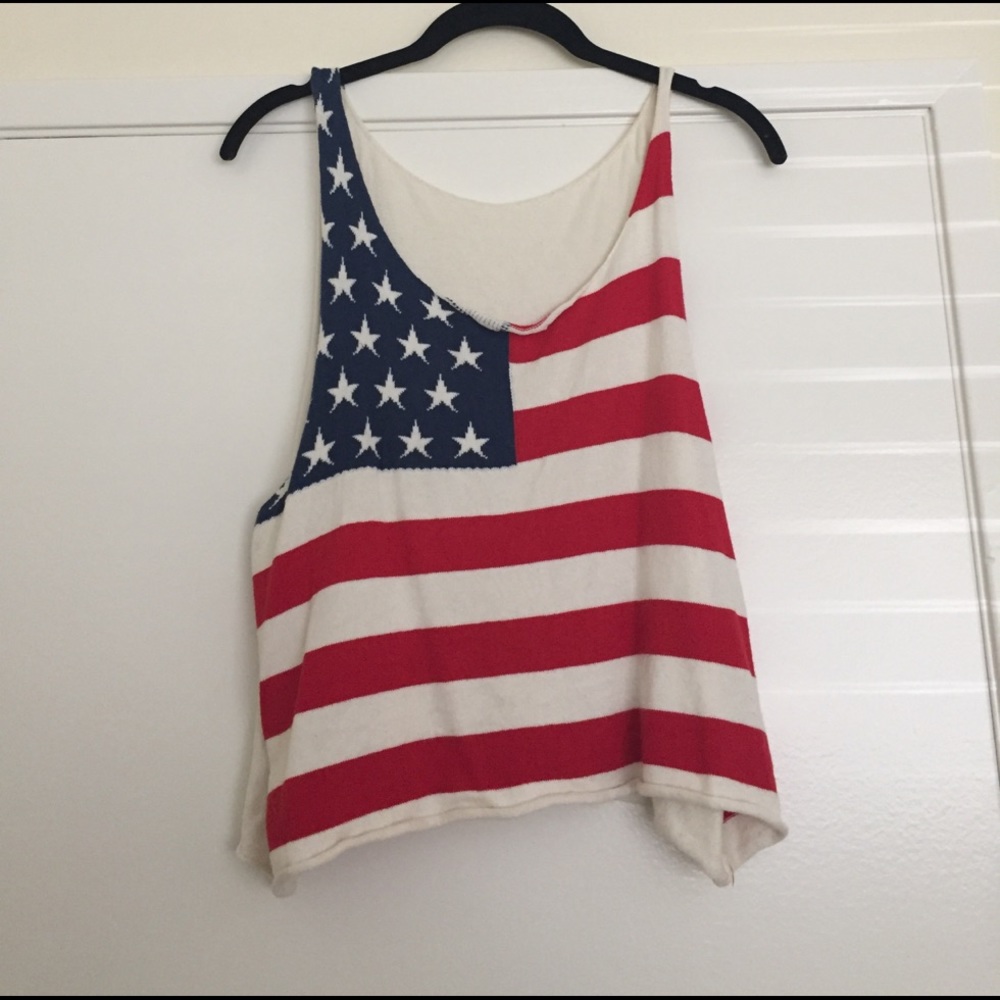 Sold! Brandy Melville flag top