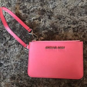 Pink Michael Kora wristlet