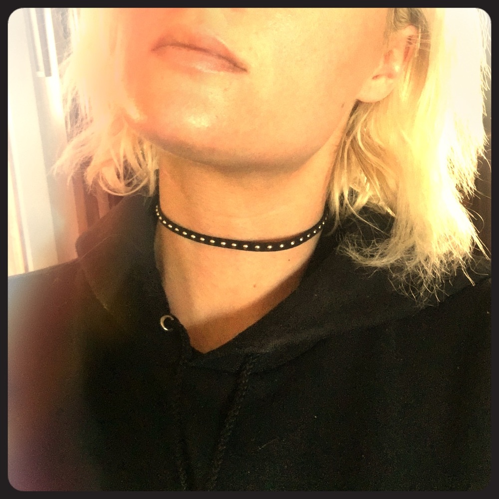 Gold & Black Velvet Choker 90s