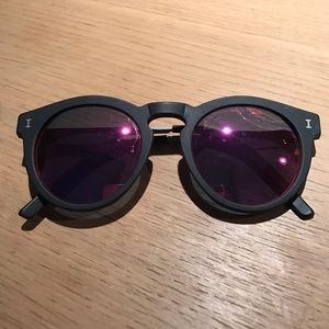 Illesteva Leonard Matte Black Sunglasses