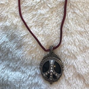 EUC Lucky Brand peace pendant necklace